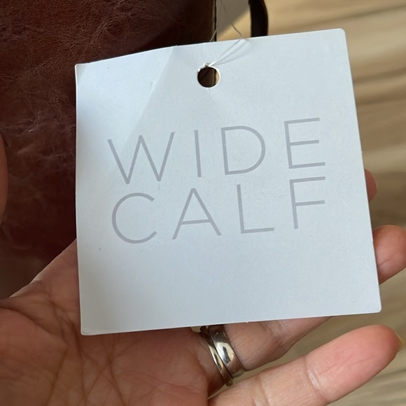 Franco Sarto Wide Calf Hand Stitched Leather Boots - Picture 7 of 11